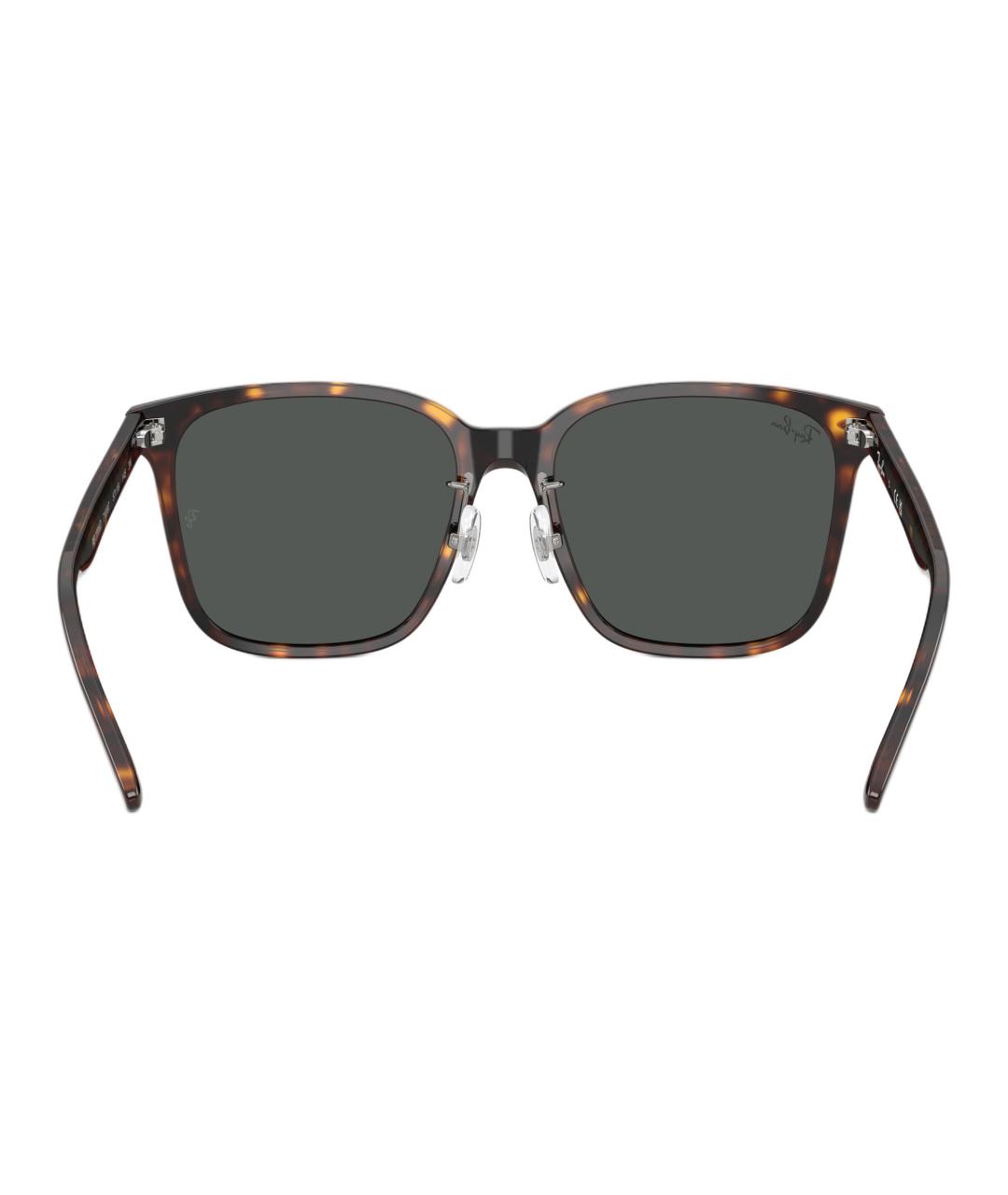 RAY BAN Коричневые пластиковые солнцезащитные очки, фото 4