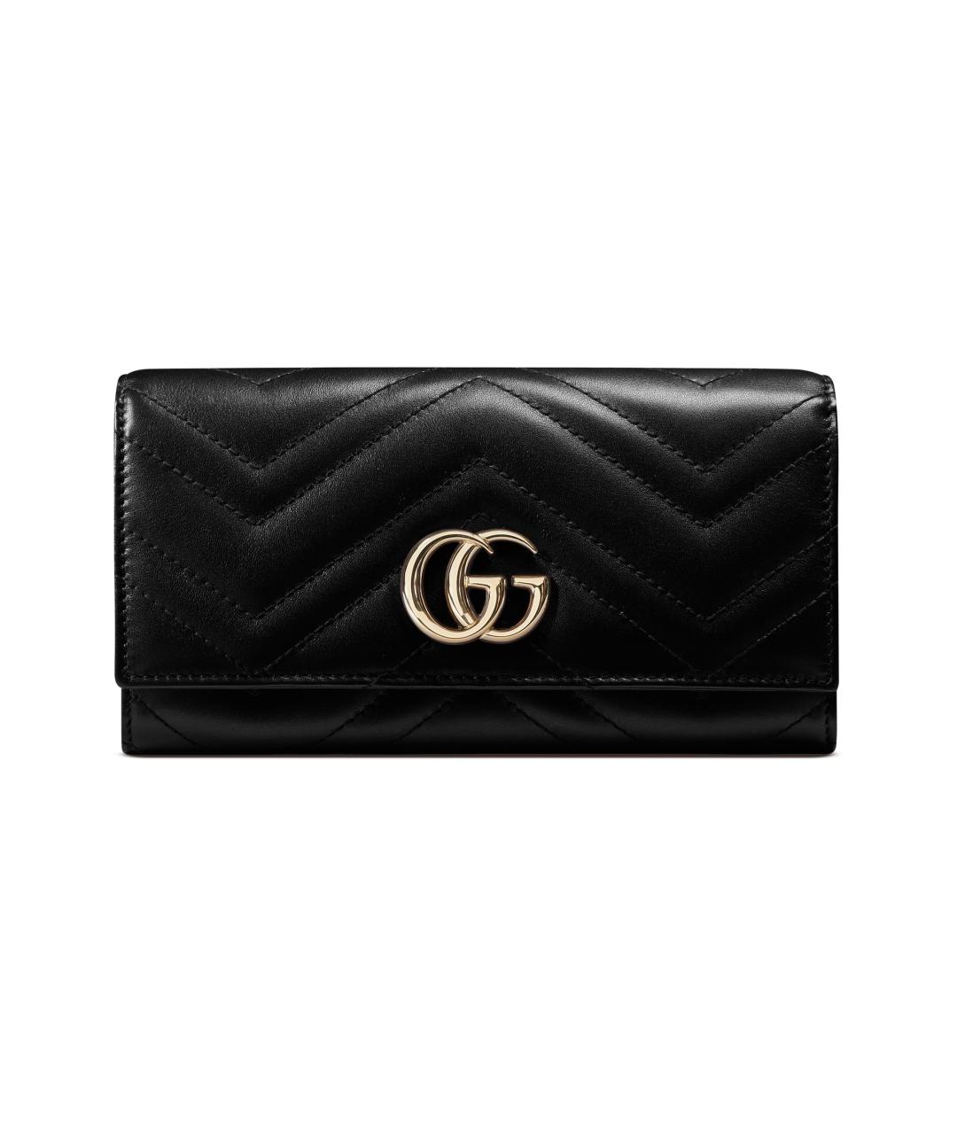 GUCCI Черный кожаный кошелек, фото 1
