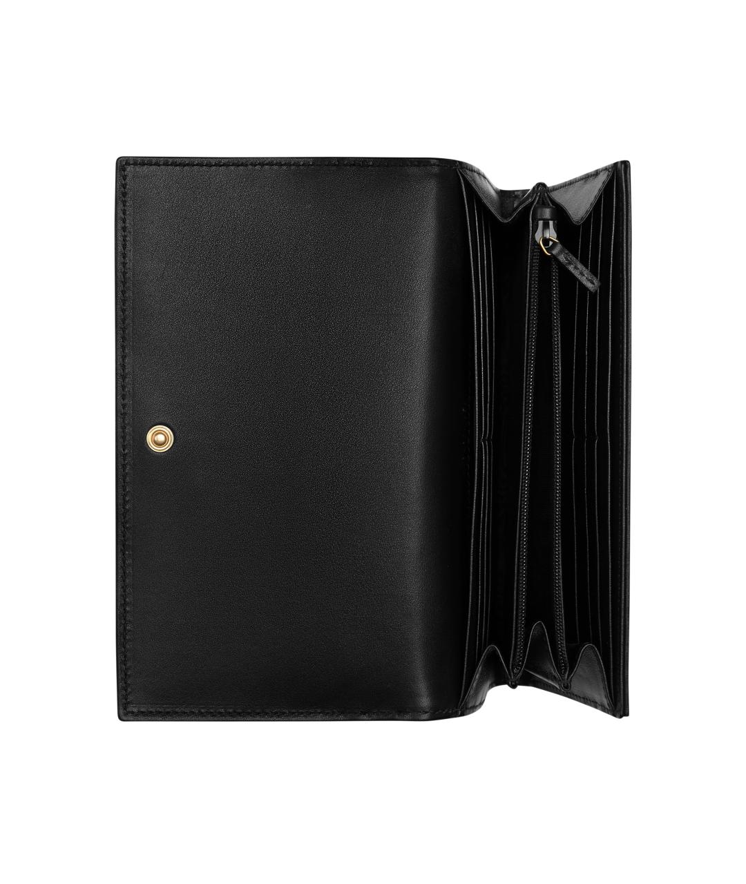 GUCCI Черный кожаный кошелек, фото 4