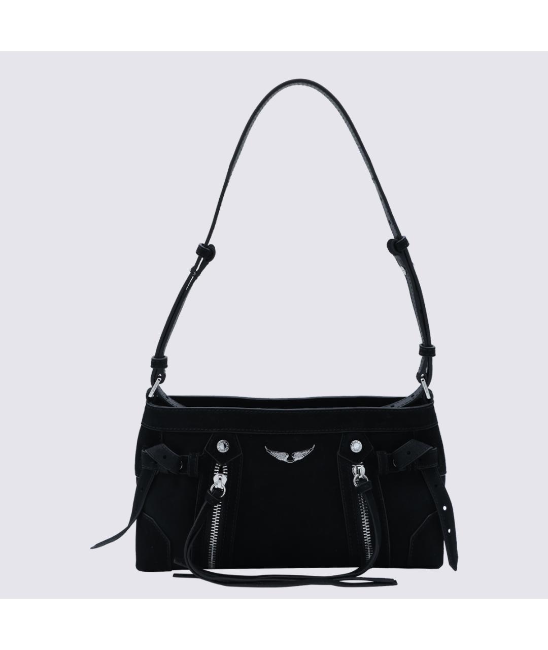 ZADIG & VOLTAIRE Черная кожаная сумка через плечо, фото 5