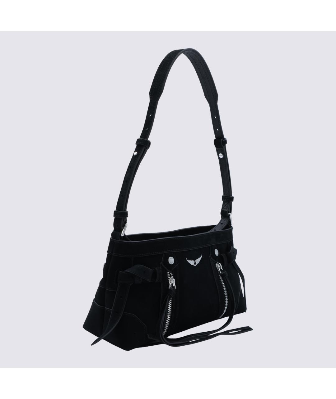 ZADIG & VOLTAIRE Черная кожаная сумка через плечо, фото 2