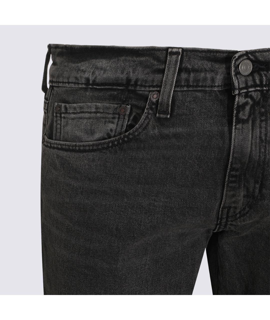LEVI'S Черные хлопковые прямые джинсы, фото 3
