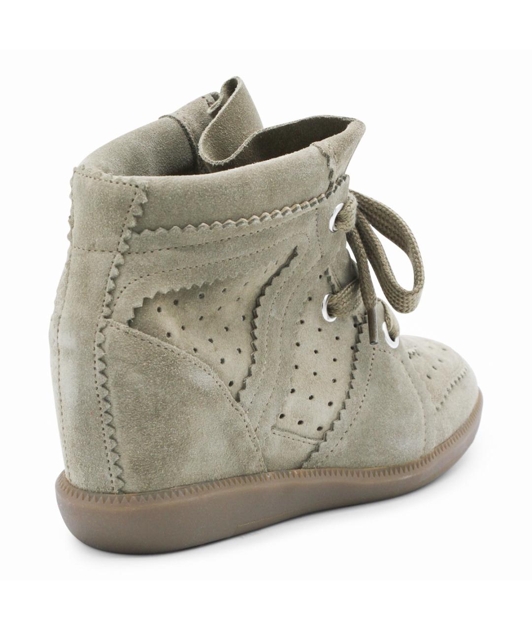 ISABEL MARANT Серые кожаные кроссовки, фото 3