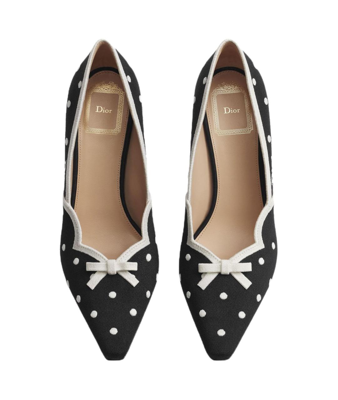 CHRISTIAN DIOR Черные текстильные туфли, фото 4