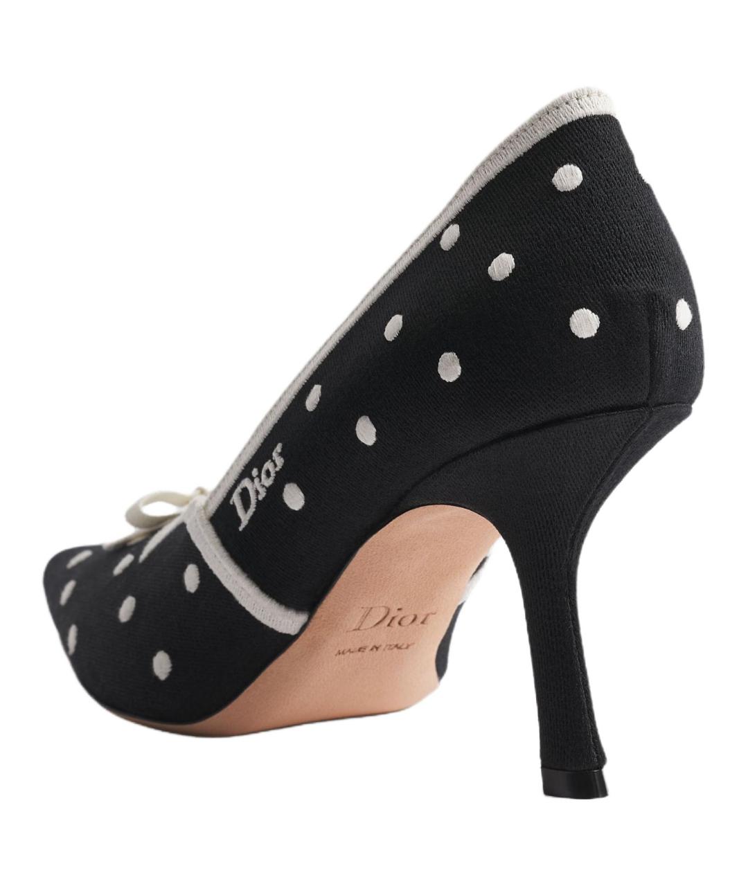 CHRISTIAN DIOR Черные текстильные туфли, фото 3