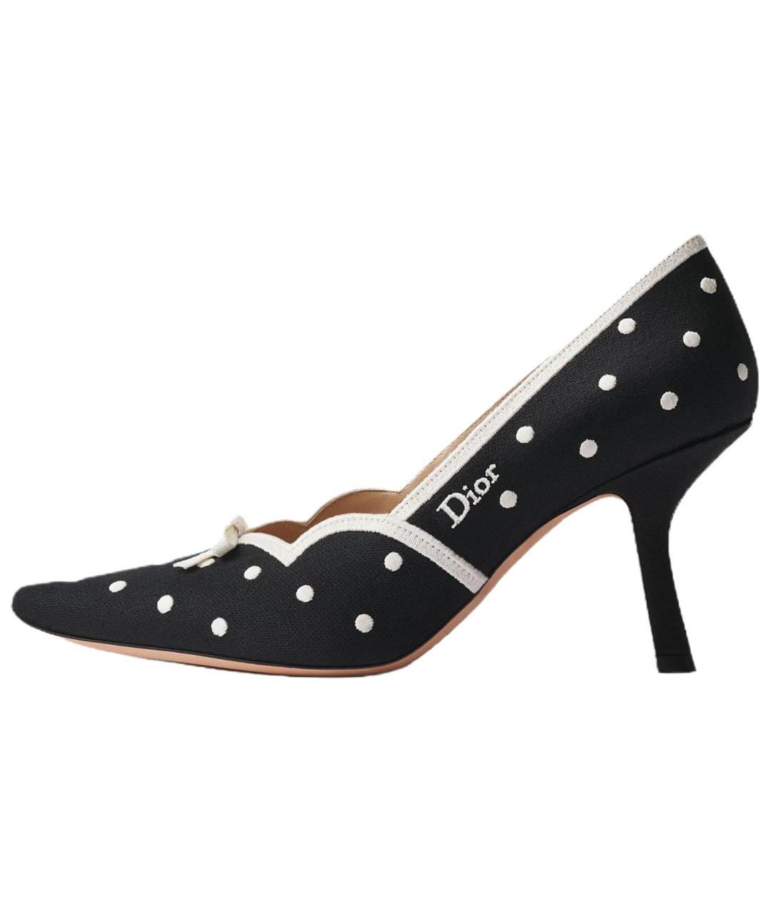 CHRISTIAN DIOR Черные текстильные туфли, фото 2