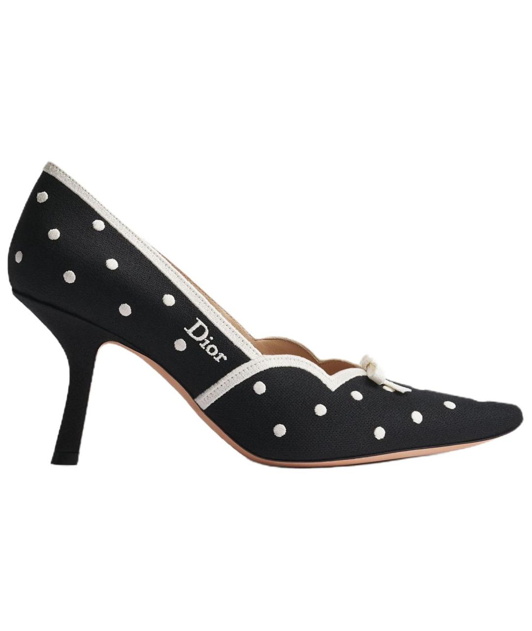 CHRISTIAN DIOR Черные текстильные туфли, фото 1
