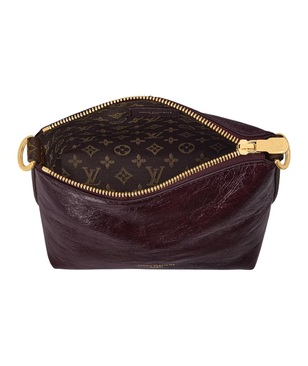 LOUIS VUITTON Бордовая кожаная сумка через плечо, фото 4