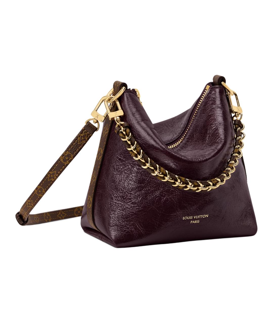 LOUIS VUITTON Бордовая кожаная сумка через плечо, фото 2