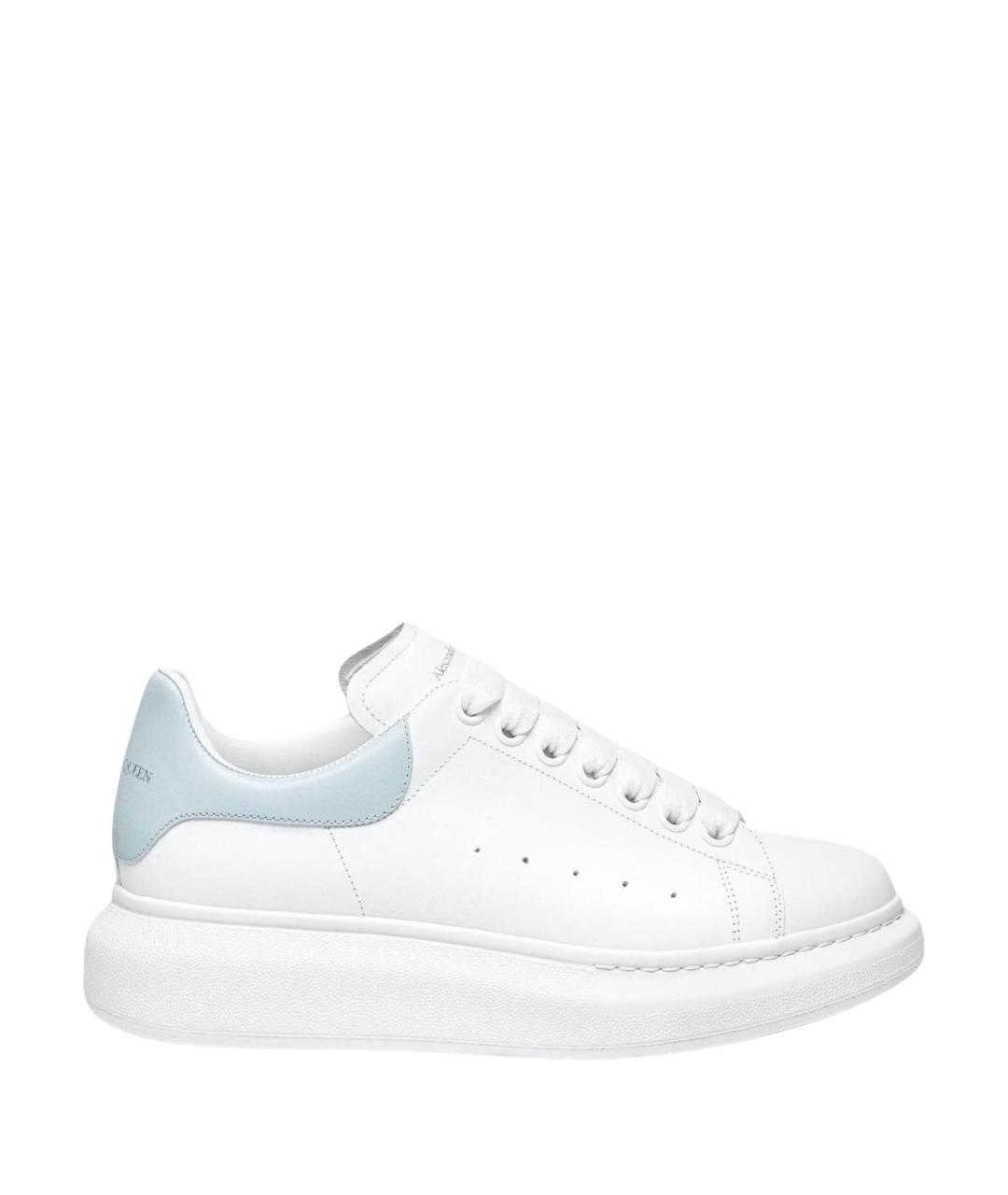 ALEXANDER MCQUEEN Белые кожаные кроссовки, фото 1