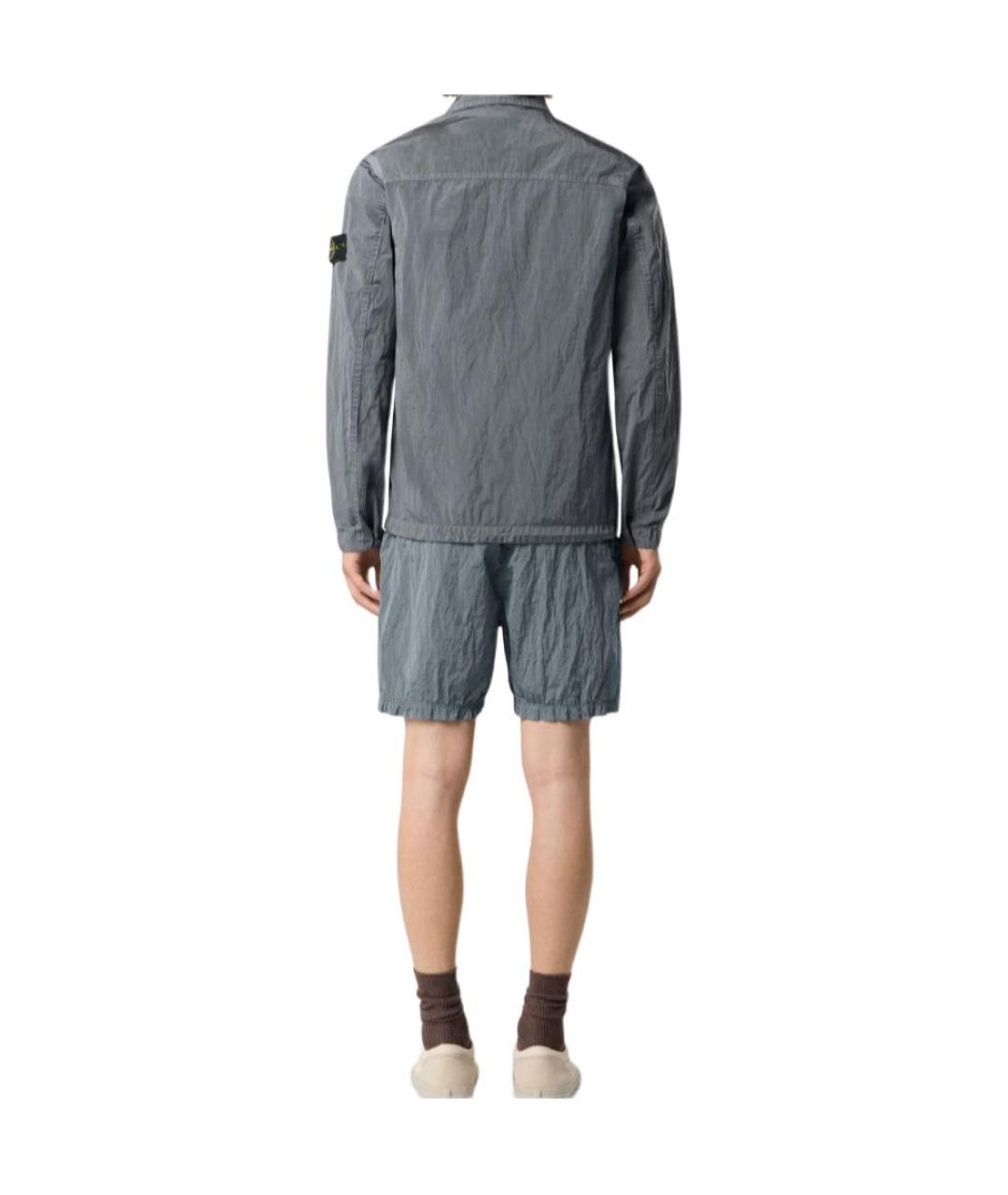 STONE ISLAND Серая полиамидовая куртка, фото 4