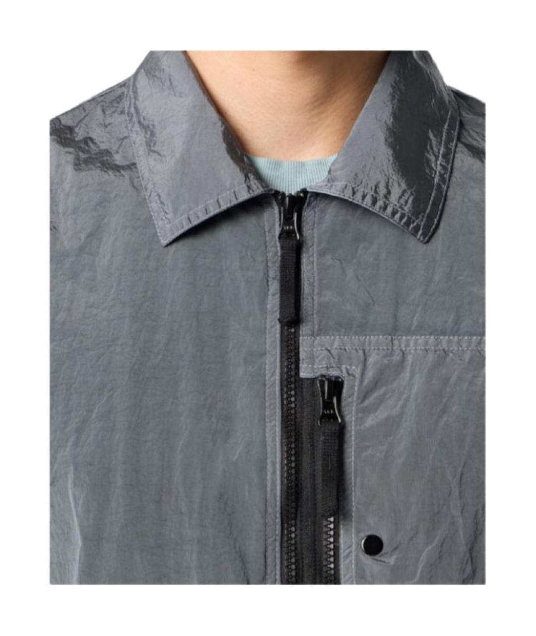 STONE ISLAND Серая полиамидовая куртка, фото 5