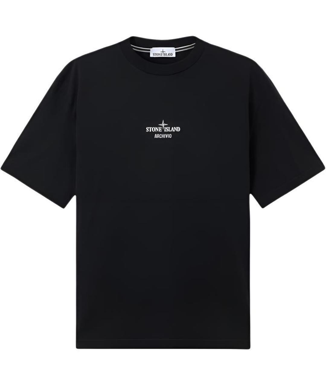 STONE ISLAND Черная футболка, фото 1