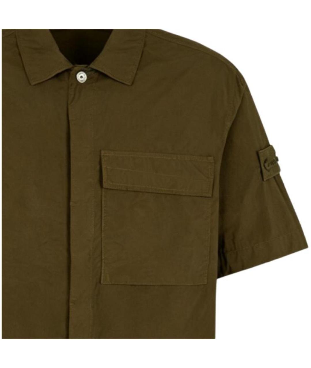 STONE ISLAND Зеленая хлопковая кэжуал рубашка, фото 3