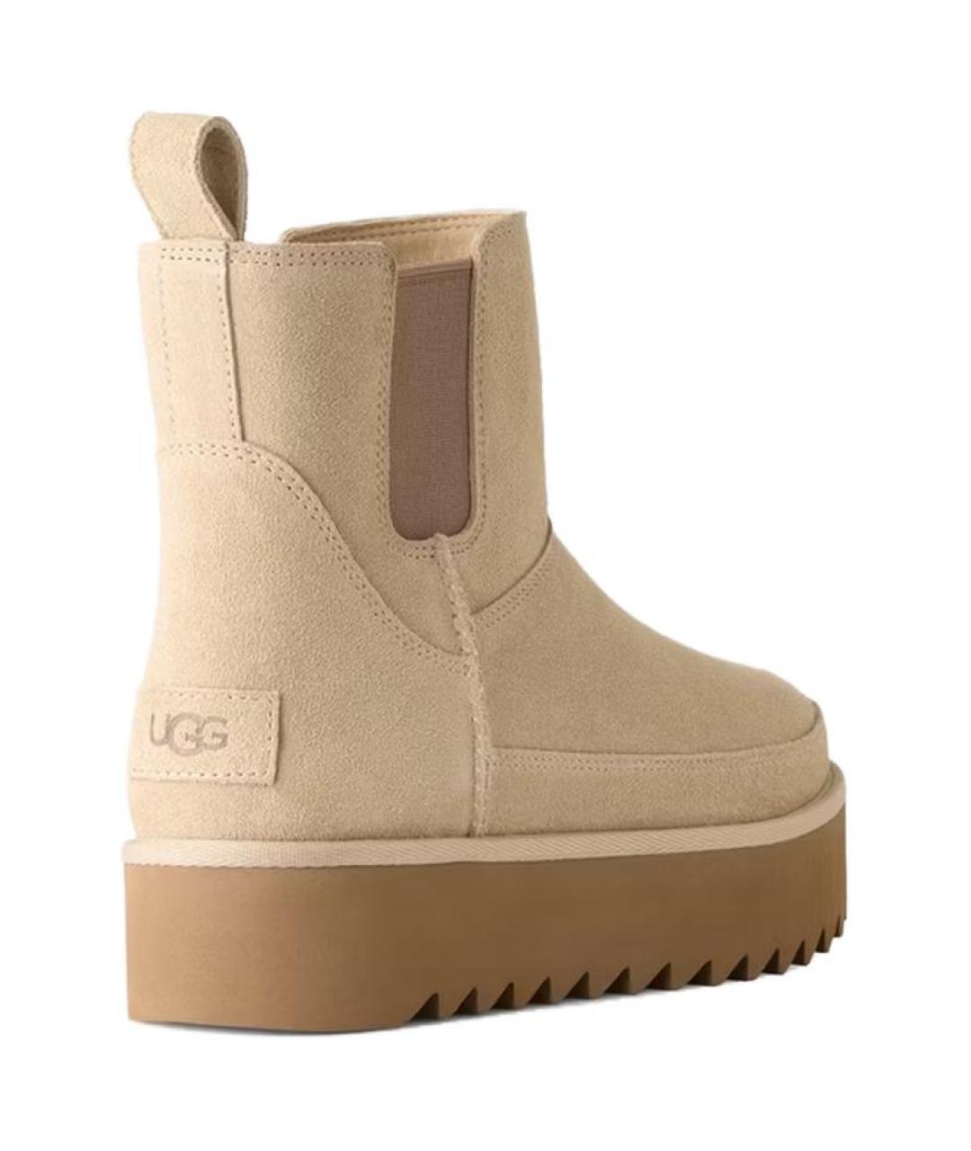 UGG Бежевые замшевые полусапоги, фото 2