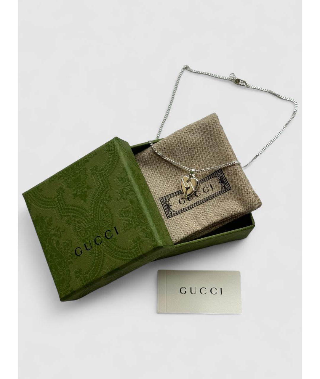GUCCI Серебряная серебряная подвеска, фото 2