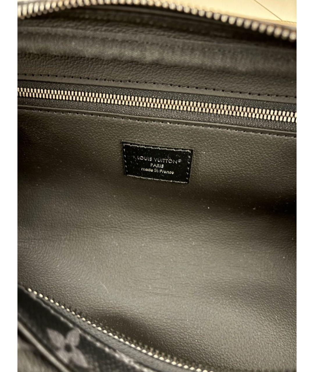 LOUIS VUITTON Черная косметичка из канвы, фото 7