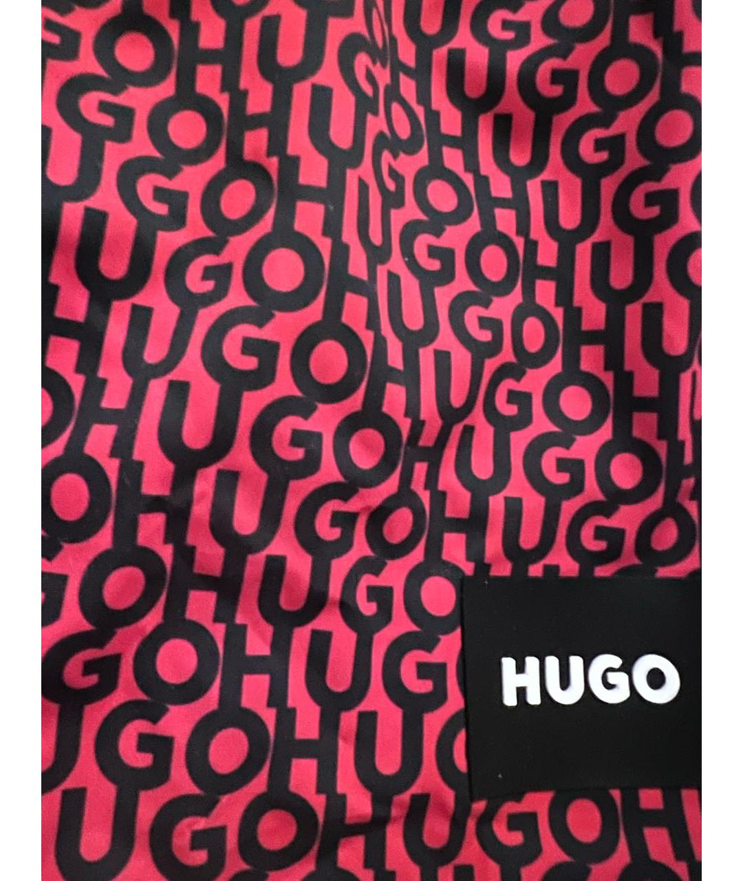 HUGO BOSS Бордовые полиэстеровые шорты, фото 3