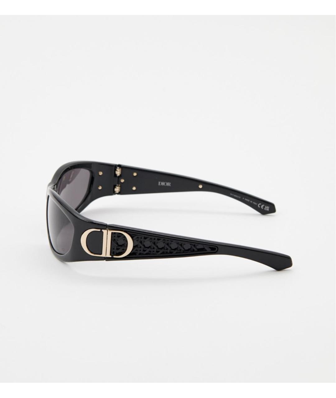 CHRISTIAN DIOR Черные пластиковые солнцезащитные очки, фото 2
