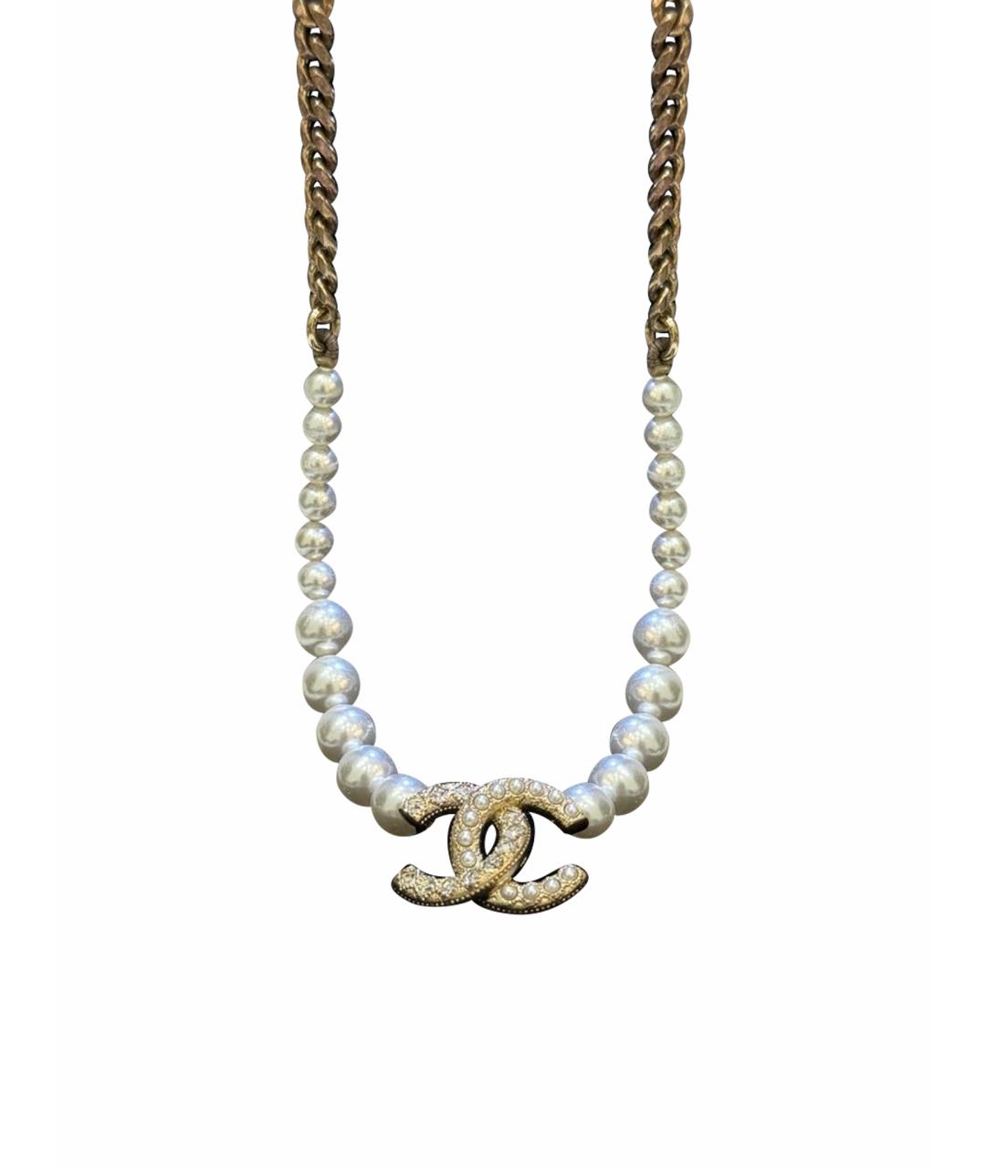 CHANEL Бежевое колье, фото 1