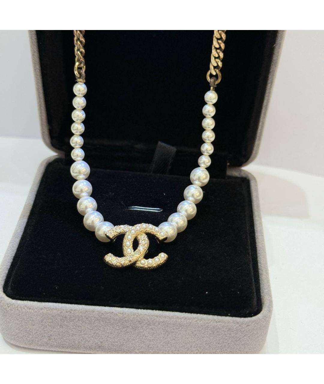 CHANEL Бежевое колье, фото 4