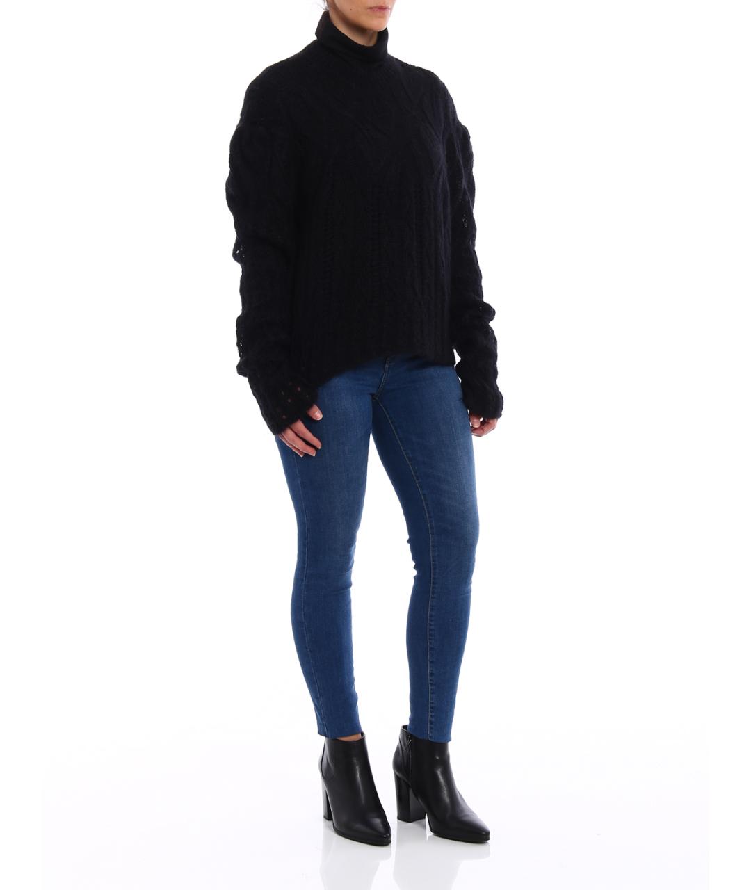 MCQ ALEXANDER MCQUEEN Черный шерстяной джемпер / свитер, фото 4