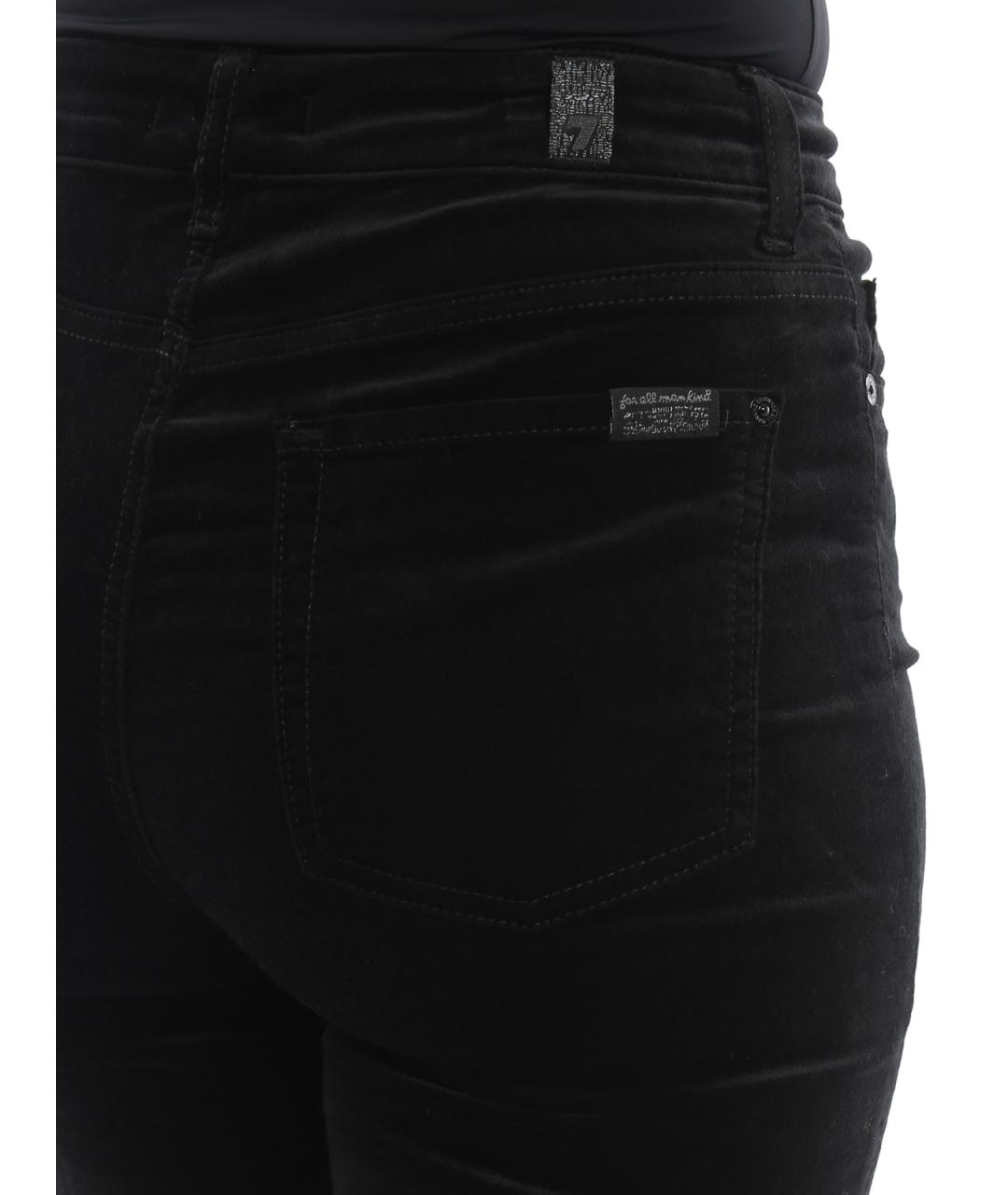 7 FOR ALL MANKIND Черные полиэстеровые брюки широкие, фото 5