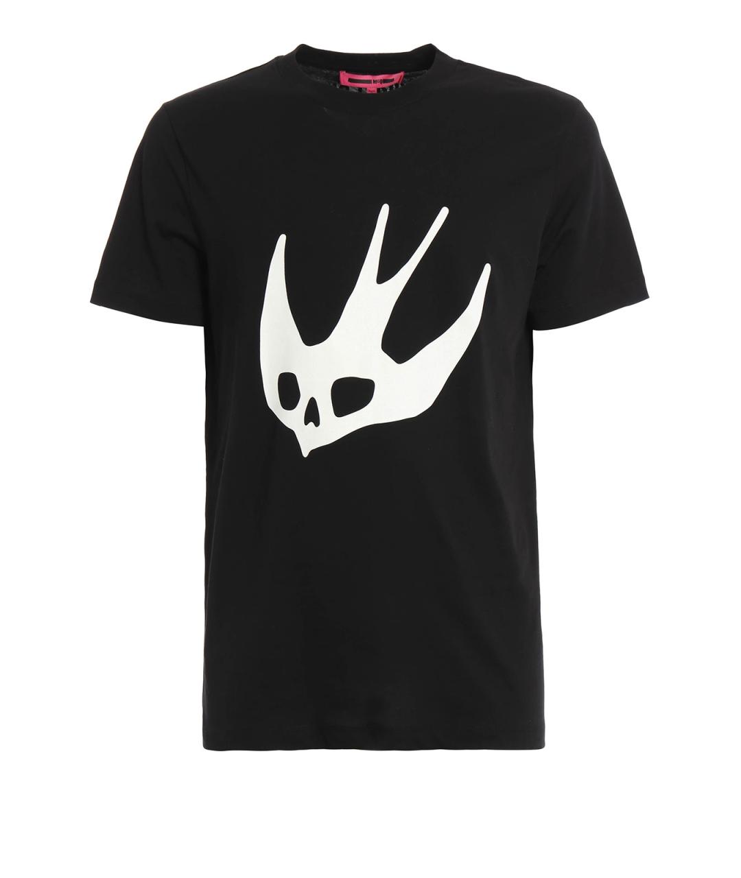 MCQ ALEXANDER MCQUEEN Черная хлопковая футболка, фото 1