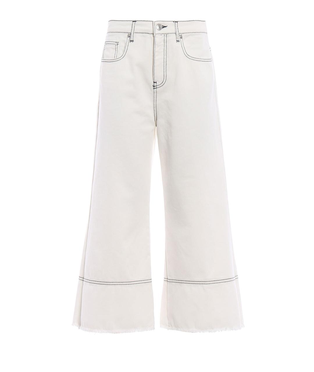 MSGM Белые хлопковые прямые джинсы, фото 1