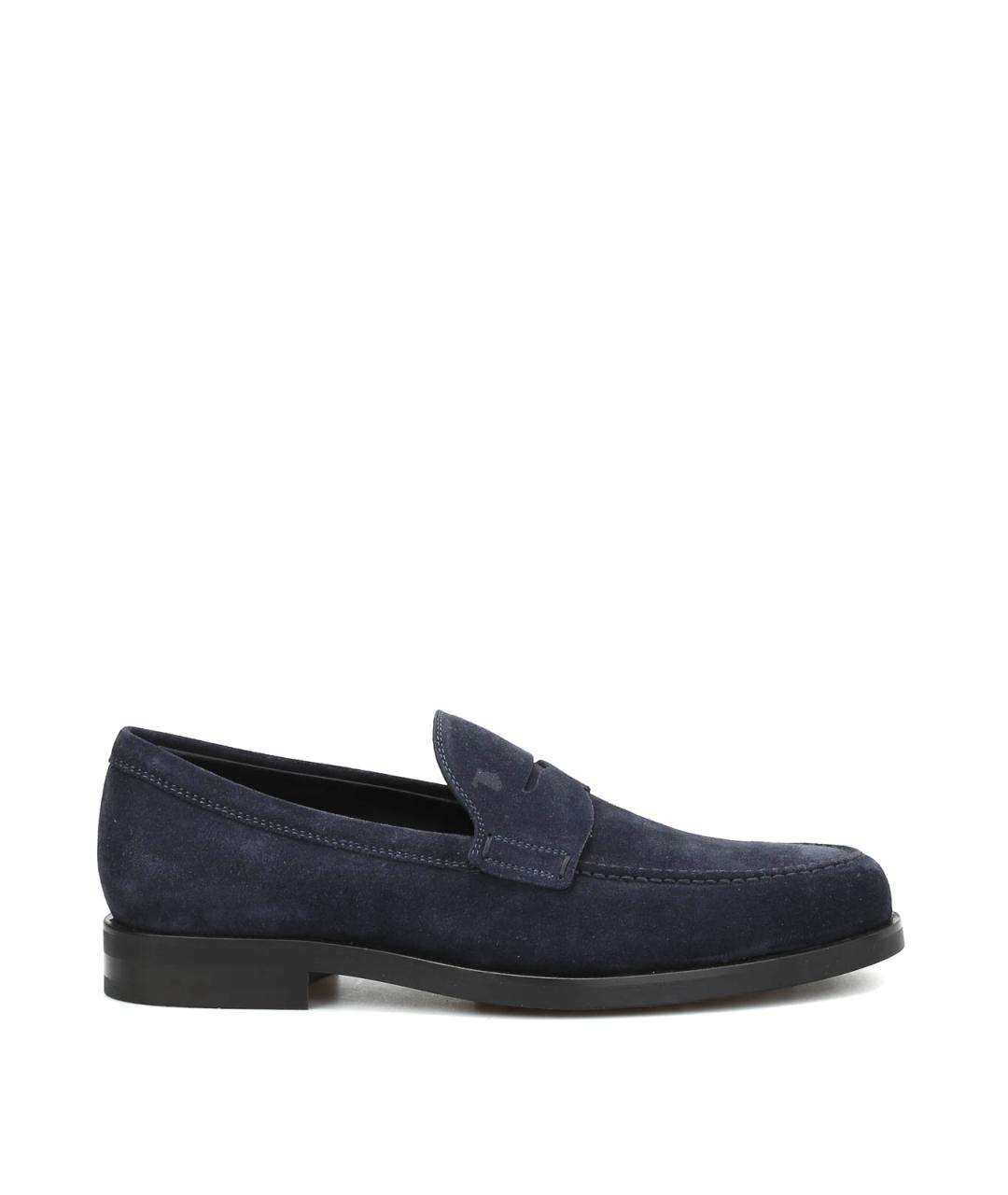 TOD'S Синие замшевые лоферы, фото 1