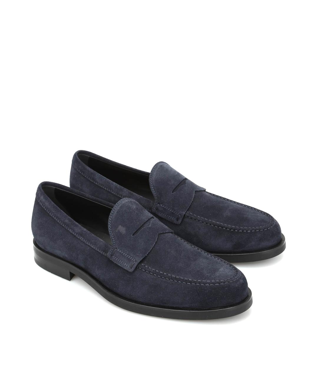 TOD'S Синие замшевые лоферы, фото 2