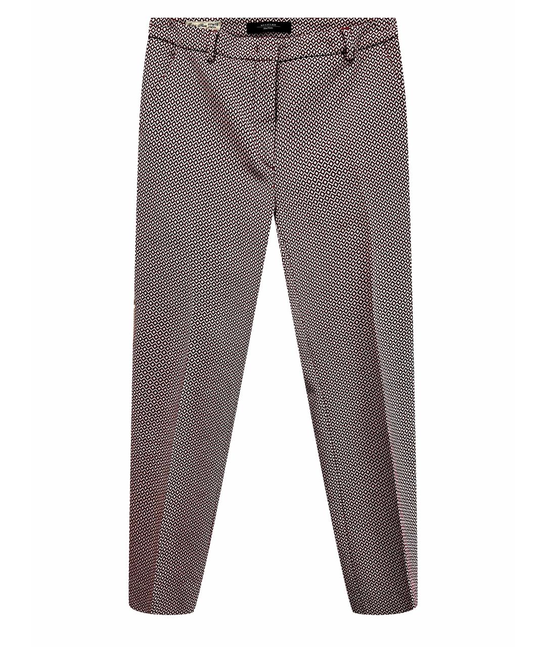 MAX MARA Бордовые хлопковые брюки узкие, фото 1
