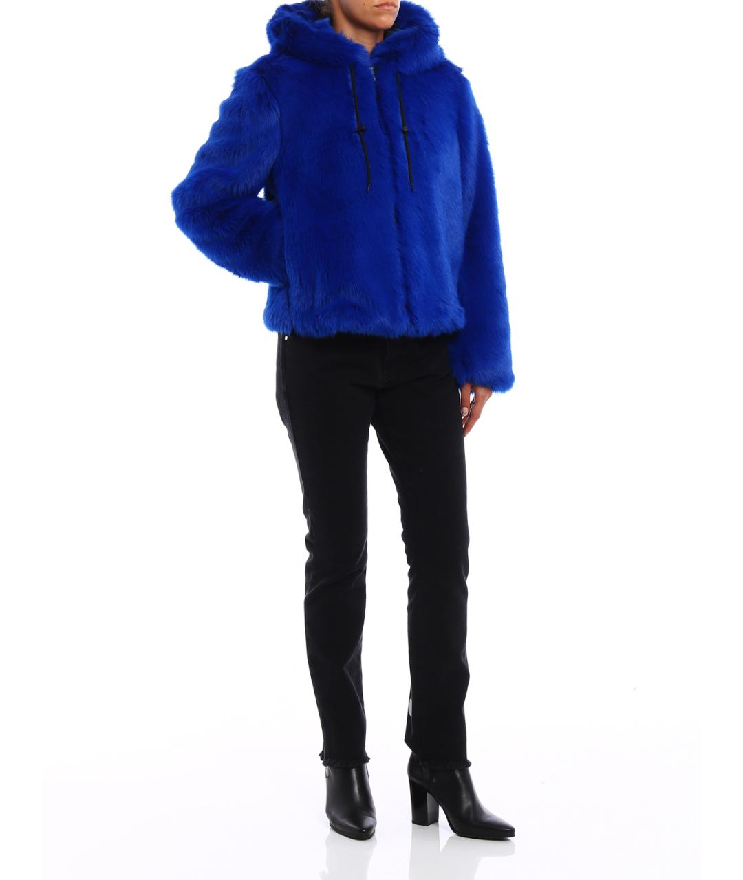 MSGM Синяя полиэстеровая шуба, фото 4