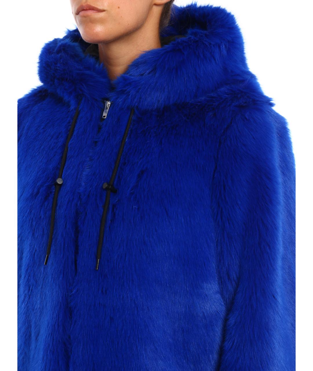 MSGM Синяя полиэстеровая шуба, фото 5
