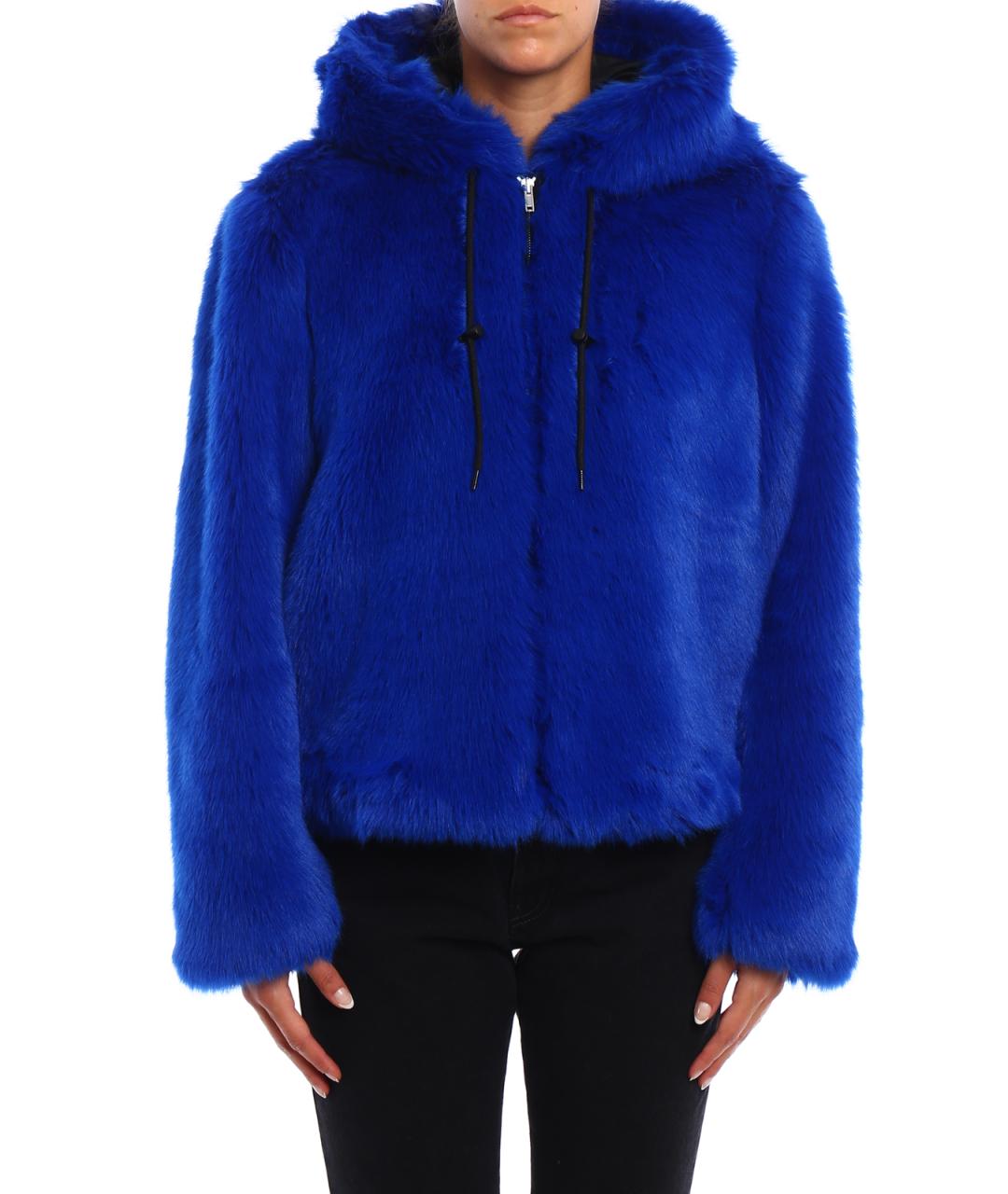 MSGM Синяя полиэстеровая шуба, фото 2