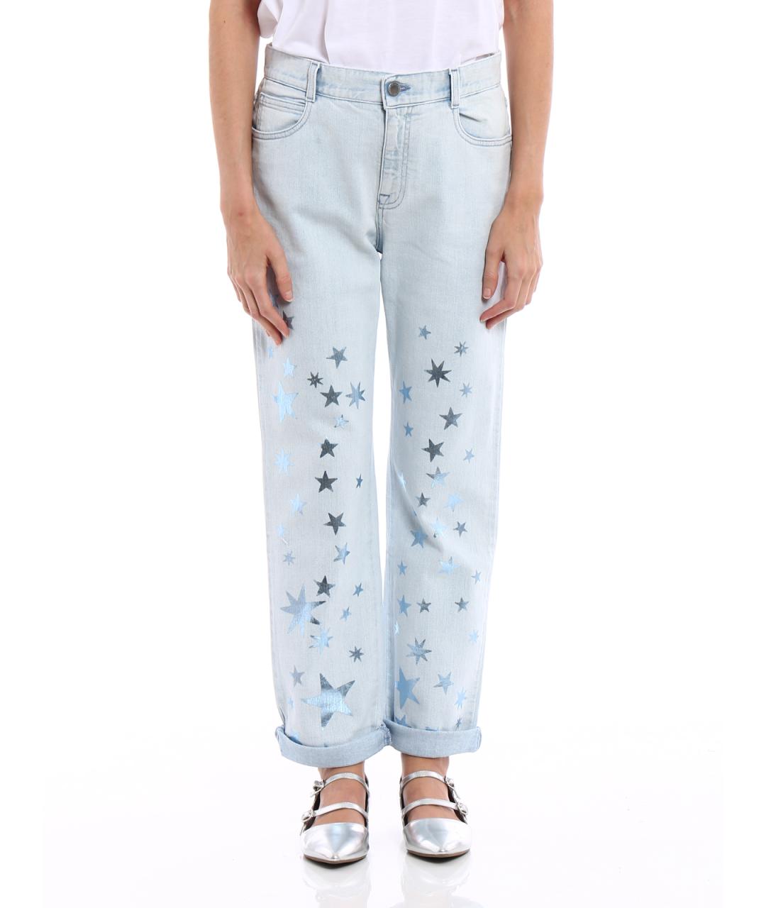 STELLA MCCARTNEY Голубые хлопковые прямые джинсы, фото 3