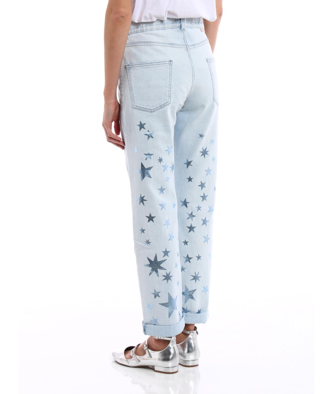 STELLA MCCARTNEY Голубые хлопковые прямые джинсы, фото 4