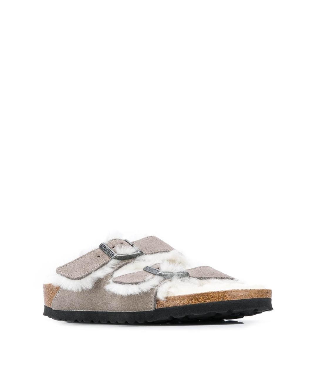 BIRKENSTOCK Серые замшевые сандалии, фото 2