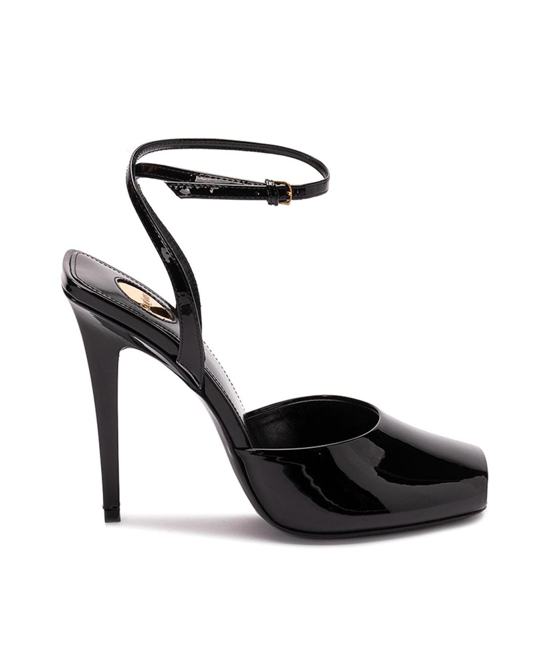 SAINT LAURENT Черные туфли из лакированной кожи, фото 1