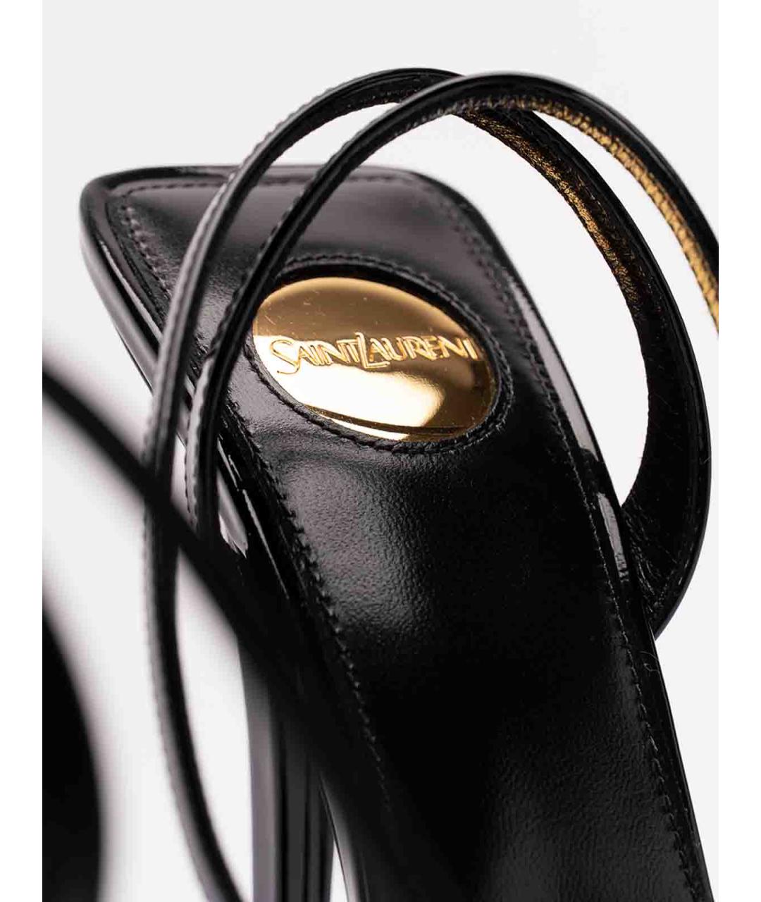 SAINT LAURENT Черные туфли из лакированной кожи, фото 5