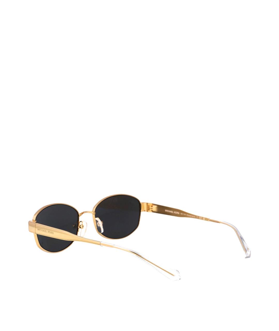 MICHAEL KORS Золотые металлические солнцезащитные очки, фото 4