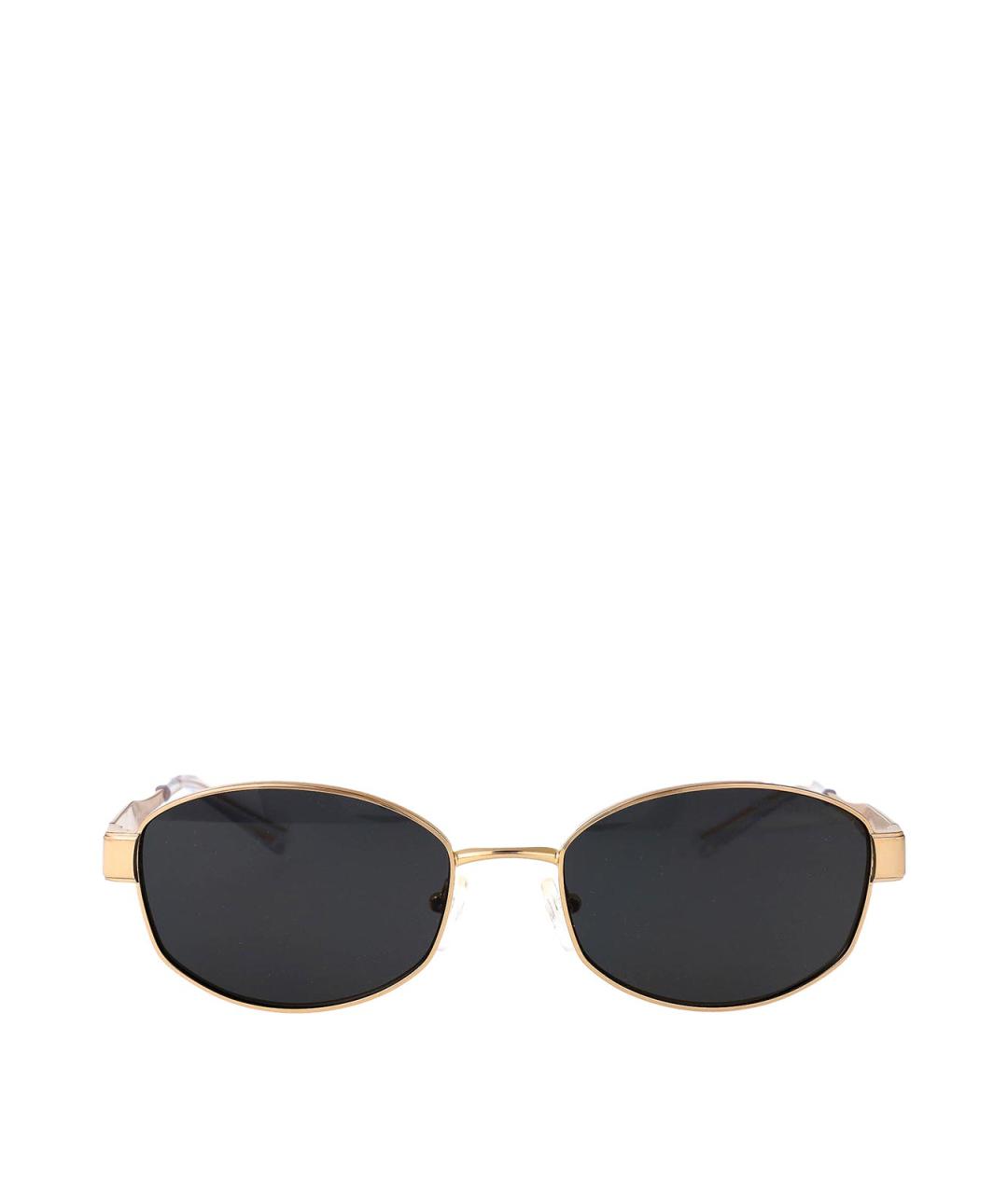 MICHAEL KORS Золотые металлические солнцезащитные очки, фото 1