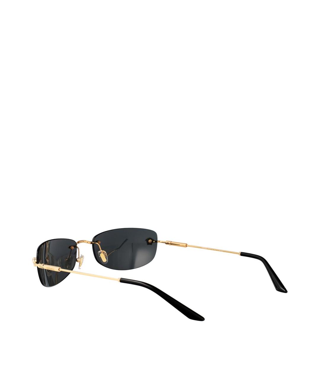 VERSACE Золотые металлические солнцезащитные очки, фото 4