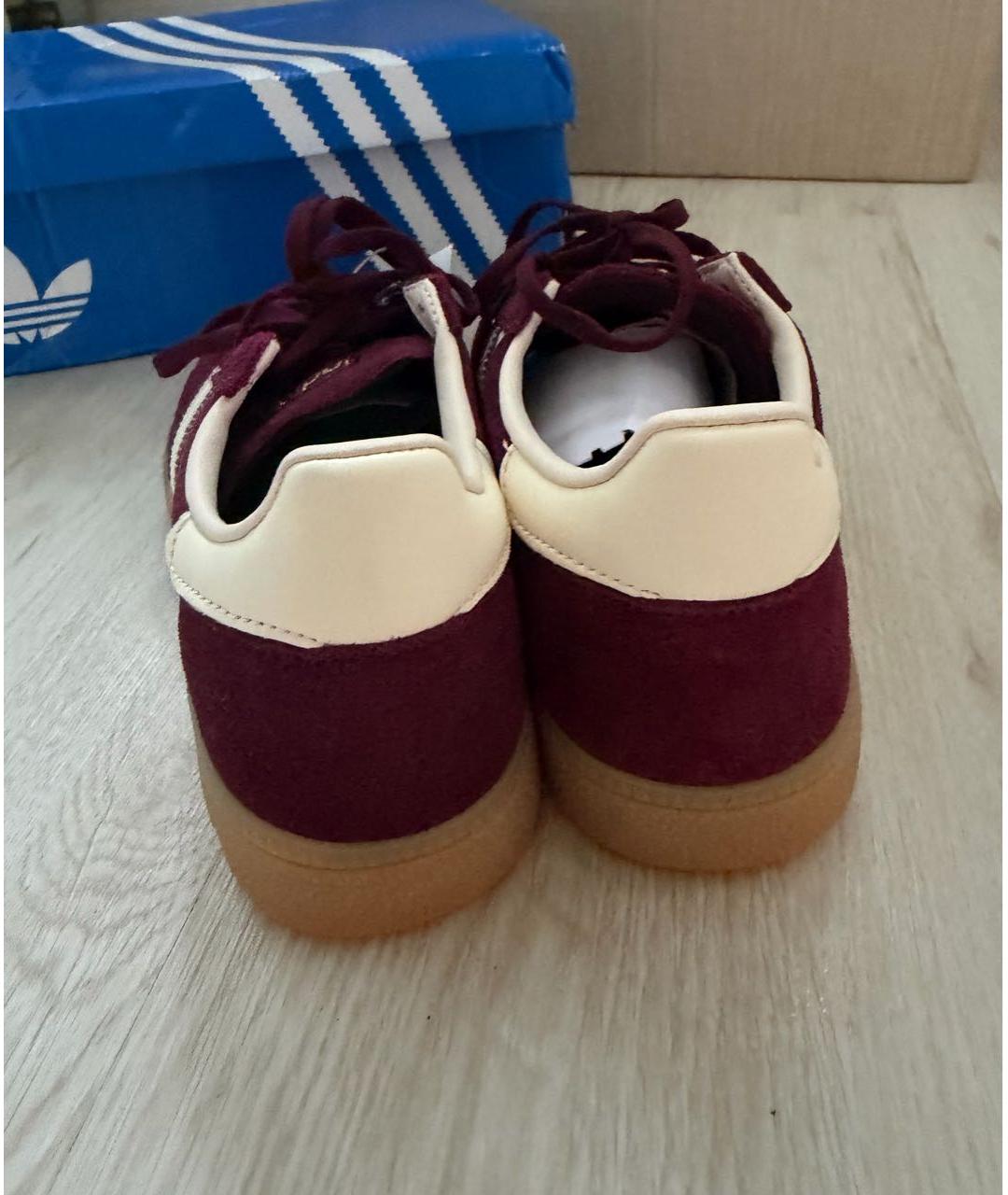ADIDAS Бордовые бархатные кеды, фото 4