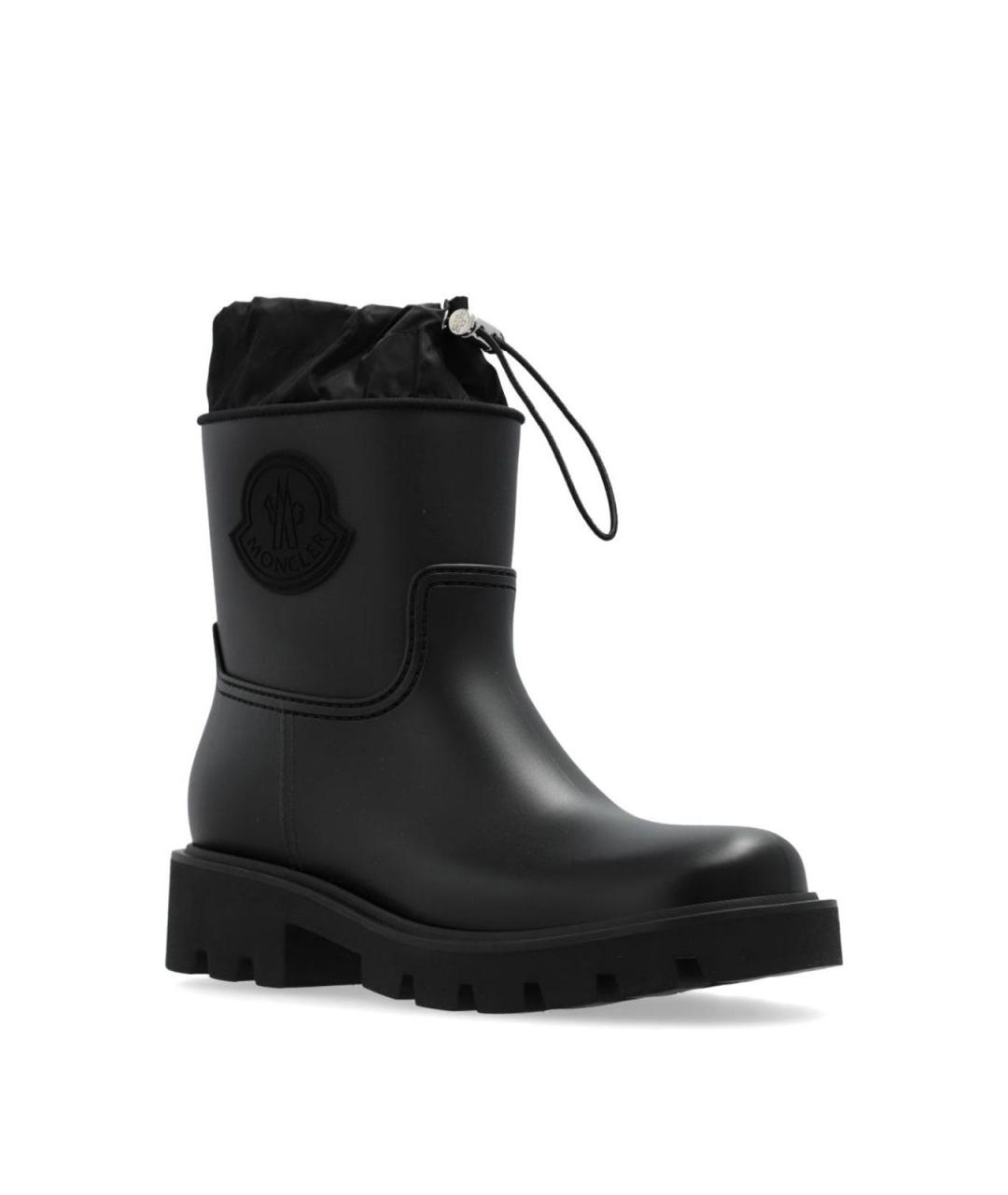 MONCLER Черные кожаные ботинки, фото 2
