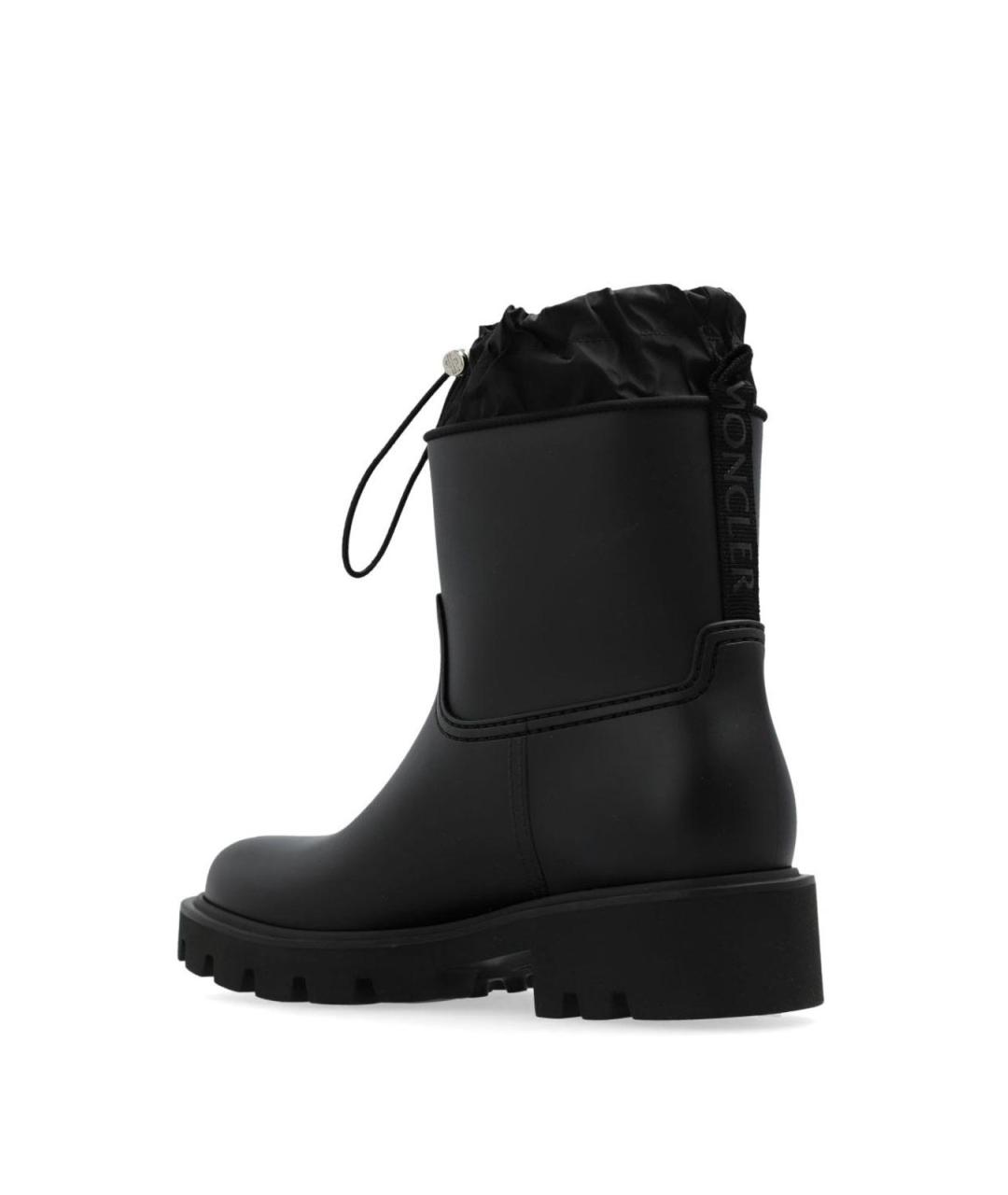 MONCLER Черные кожаные ботинки, фото 3