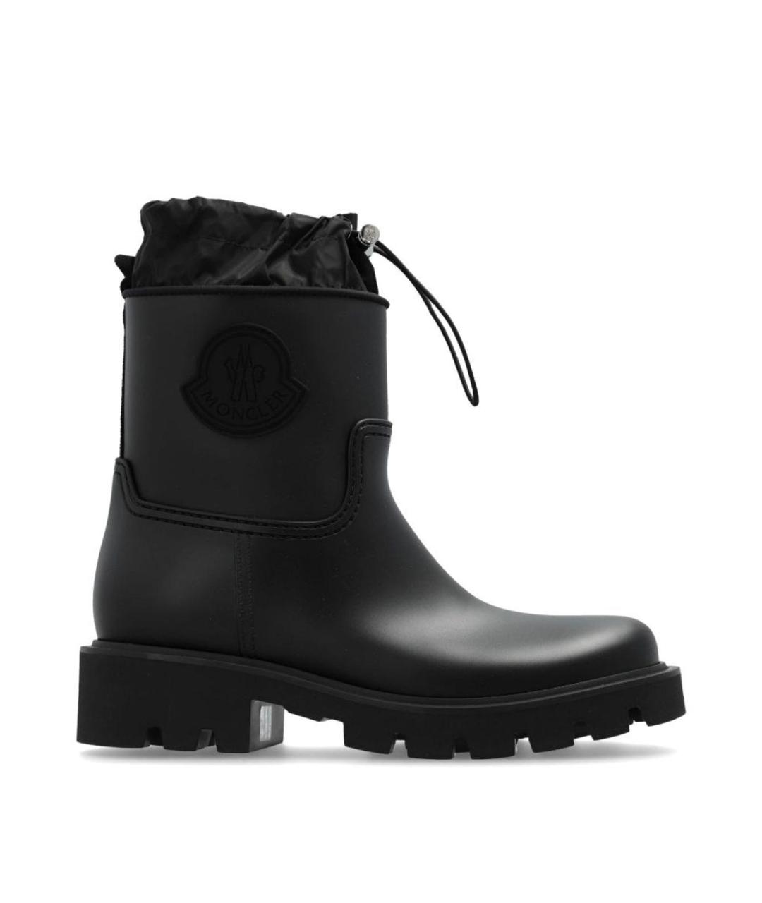 MONCLER Черные кожаные ботинки, фото 1
