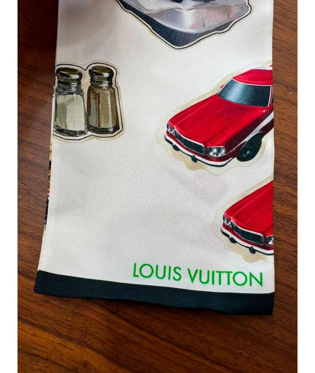 LOUIS VUITTON Белый платок, фото 4