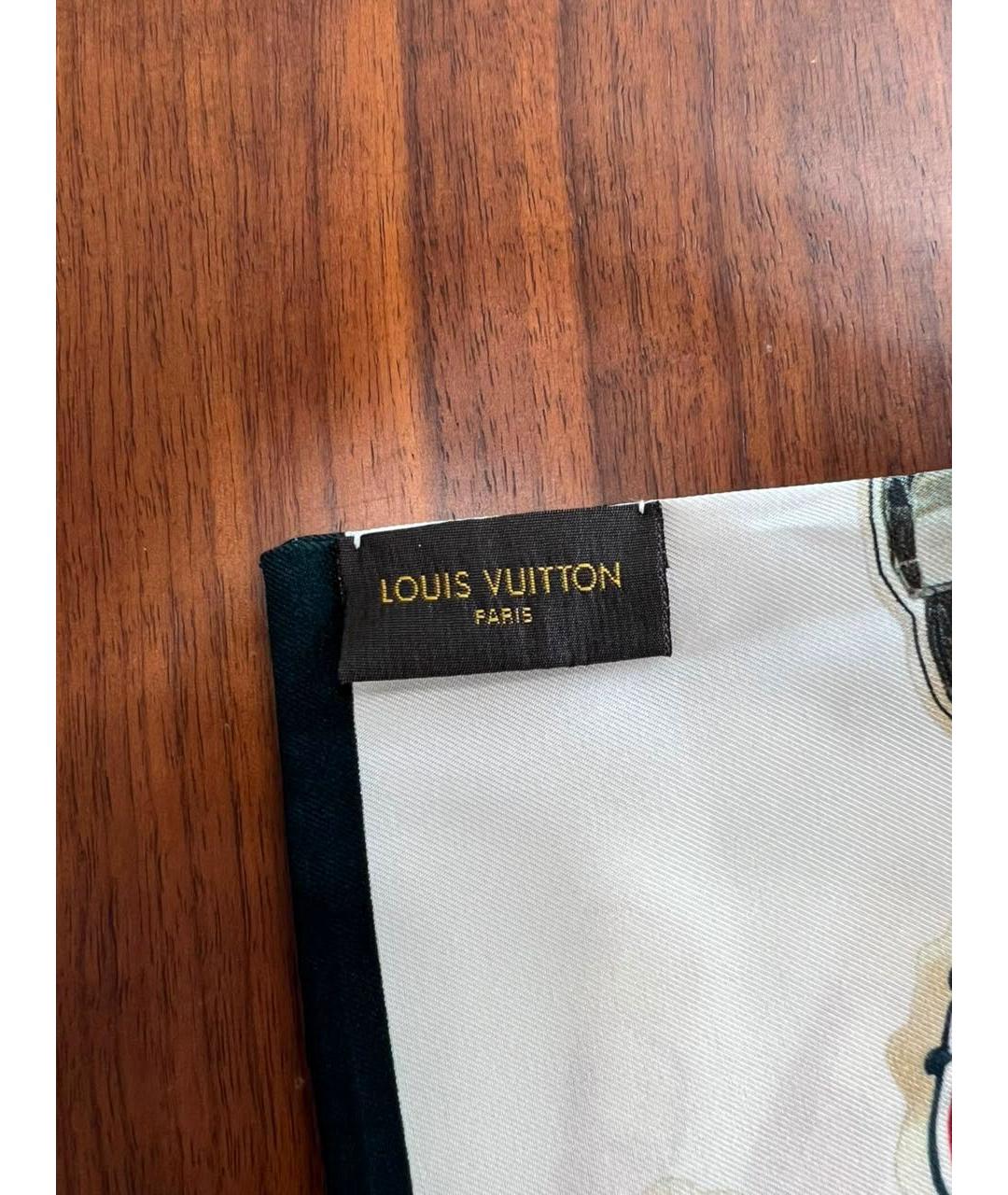 LOUIS VUITTON Белый платок, фото 3