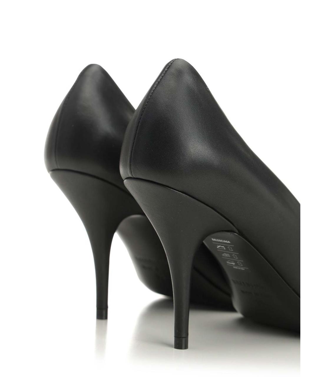 BALENCIAGA Черные кожаные туфли, фото 6